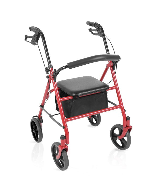 ROLLATOR PIEGHEVOLE CON BUSTA PORTA OGGETTI - IN ACCIAIO VERNICIATO - MORETTI