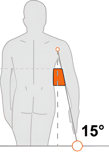 TOP II-S 15° ROTEN - TUTORE SPALLA CON IMMOBILIZZATORE IN ABDUZIONE FISSA A 15°